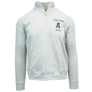 Women's Utah State Block 'A' 1/4-Zip Gray